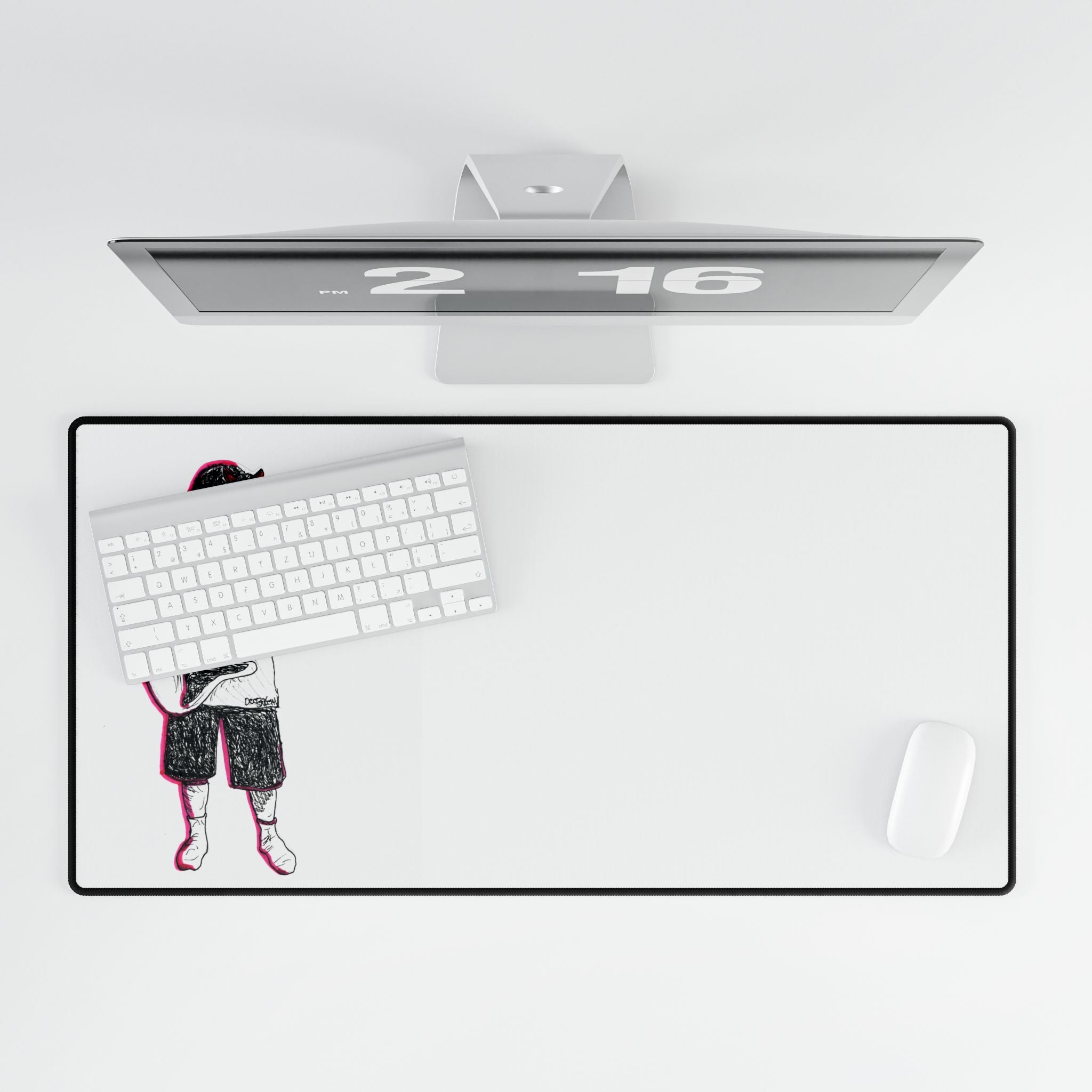 Guitarist Desk Mat — Minimal Musician Mouse Pad & Keyboard Deskmat