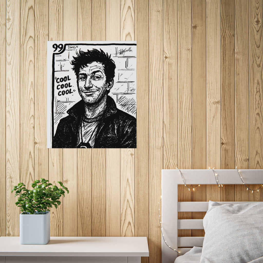 Jake Peralta Hand-Drawn 'Cool Cool Cool' Noir Portrait Print