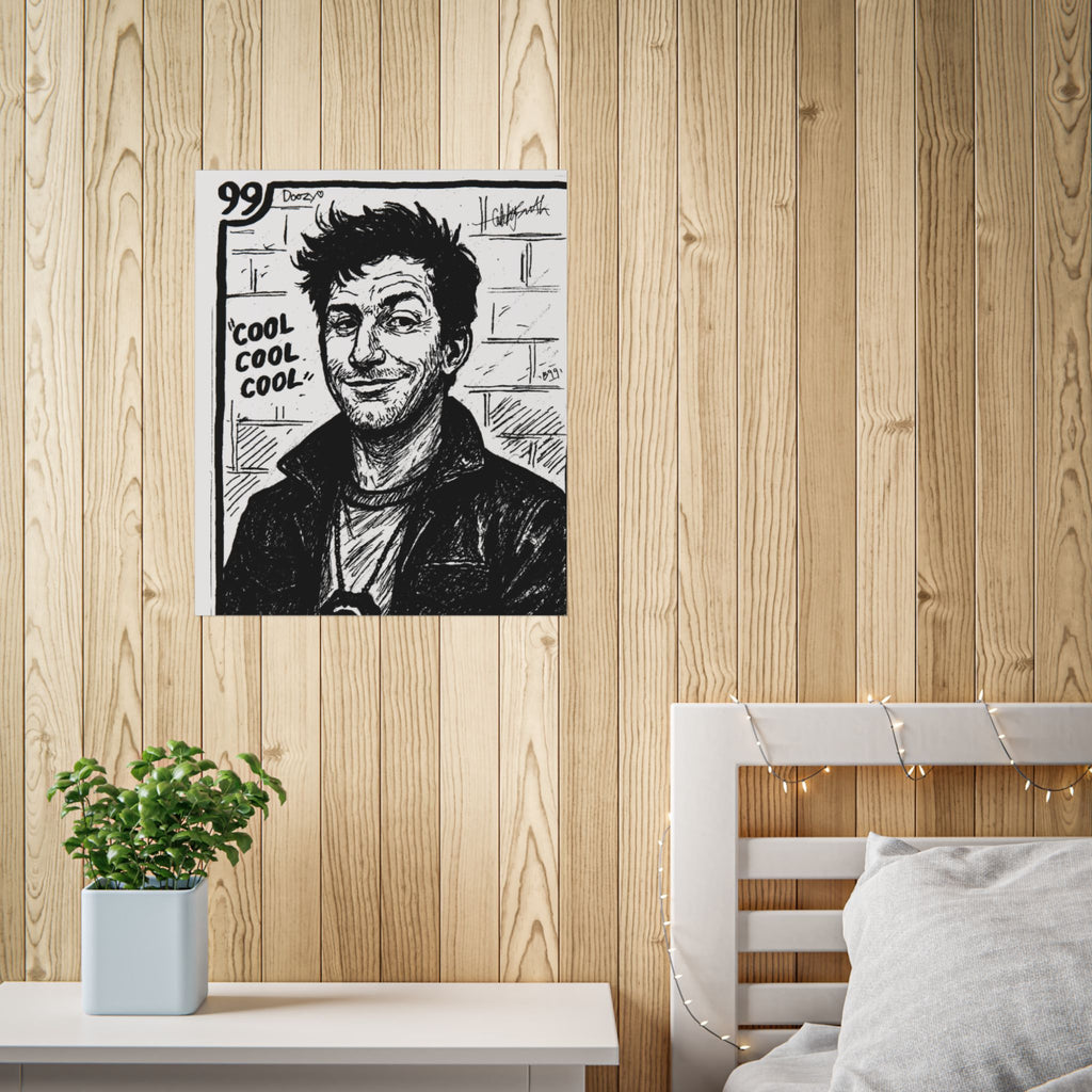 Jake Peralta Hand-Drawn 'Cool Cool Cool' Noir Portrait Print