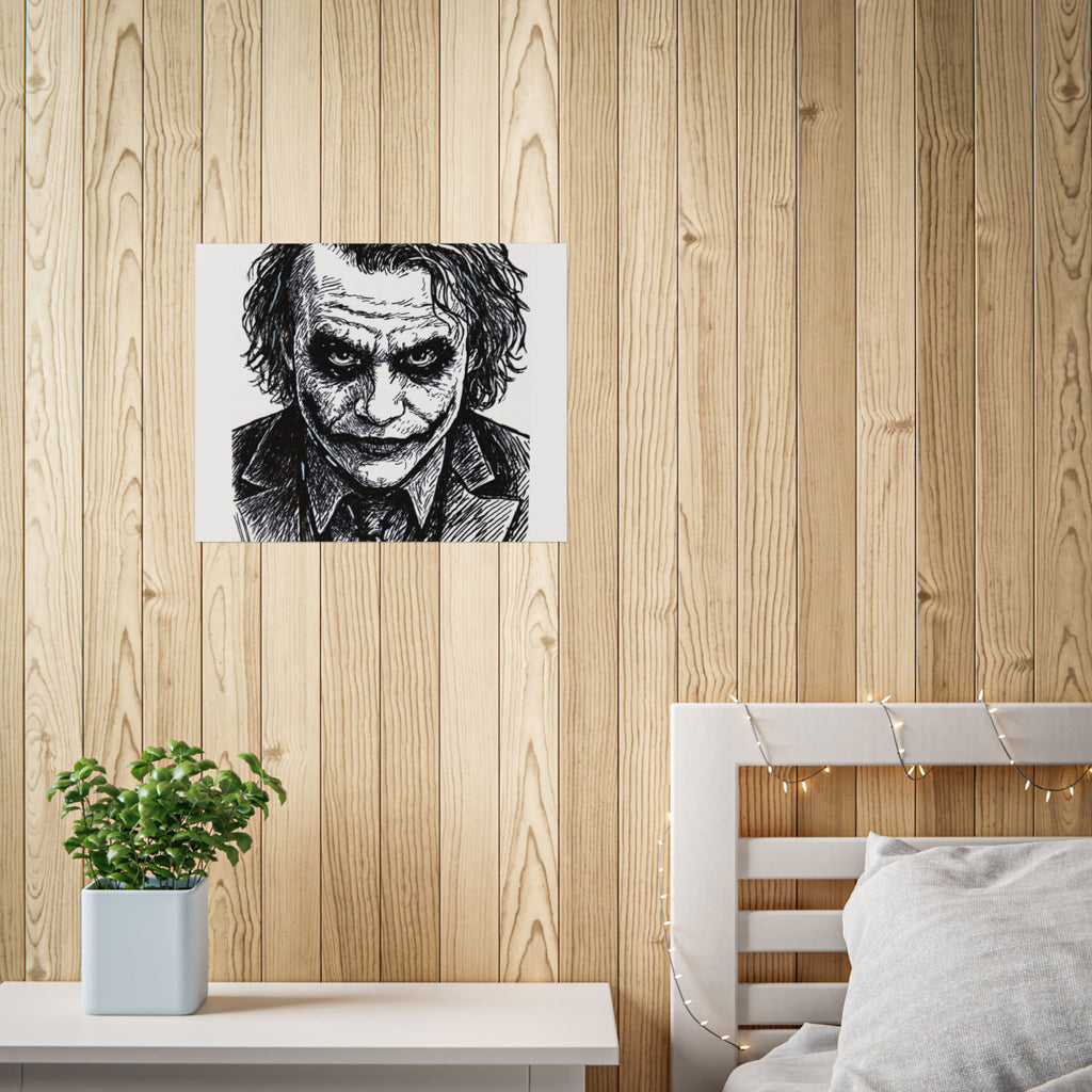 Sketch Portrait Poster — Dark Joker-Inspired Character Art (Unframed)
