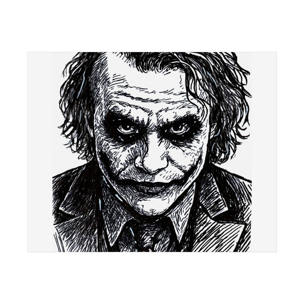 Sketch Portrait Poster — Dark Joker-Inspired Character Art (Unframed)