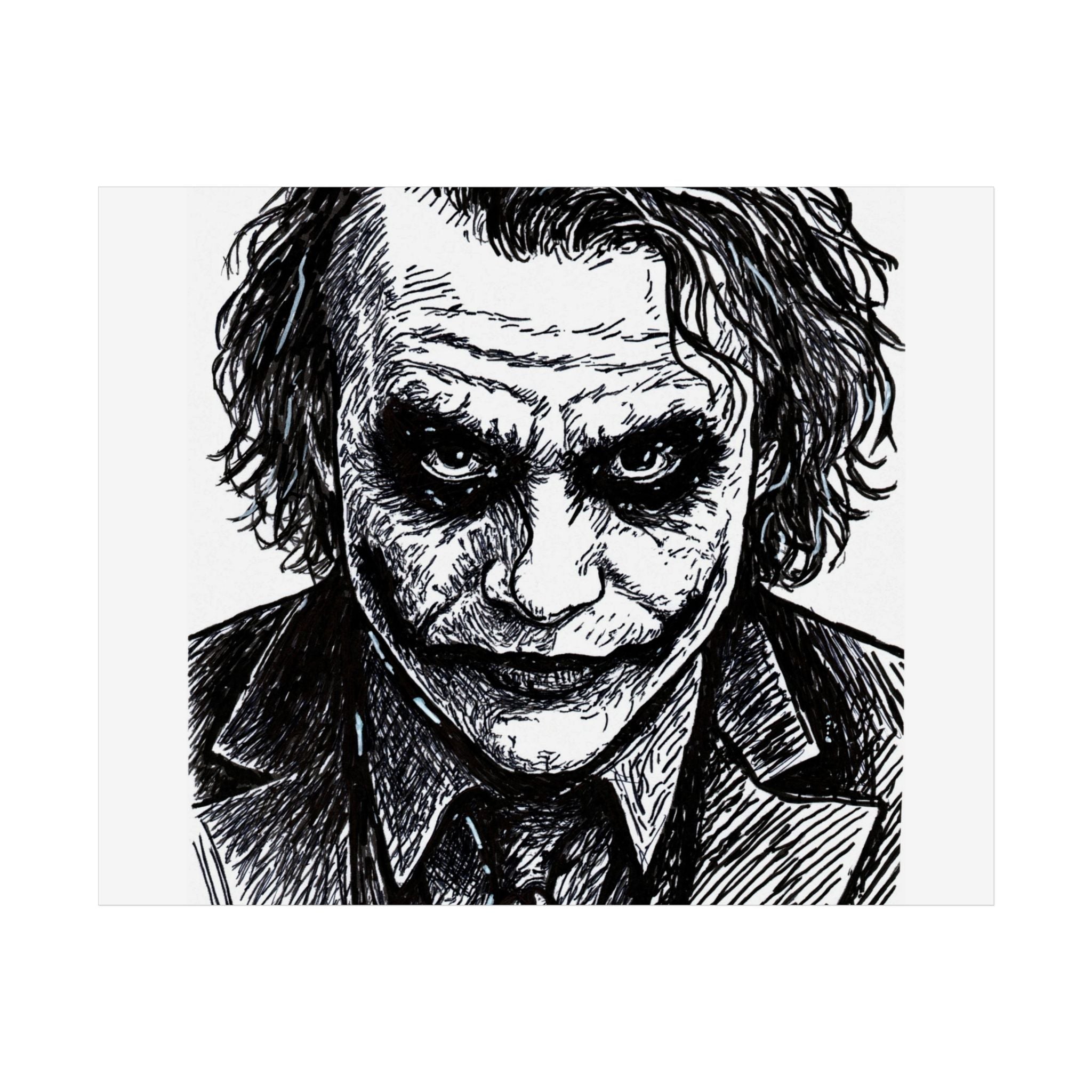 Sketch Portrait Poster — Dark Joker-Inspired Character Art (Unframed)
