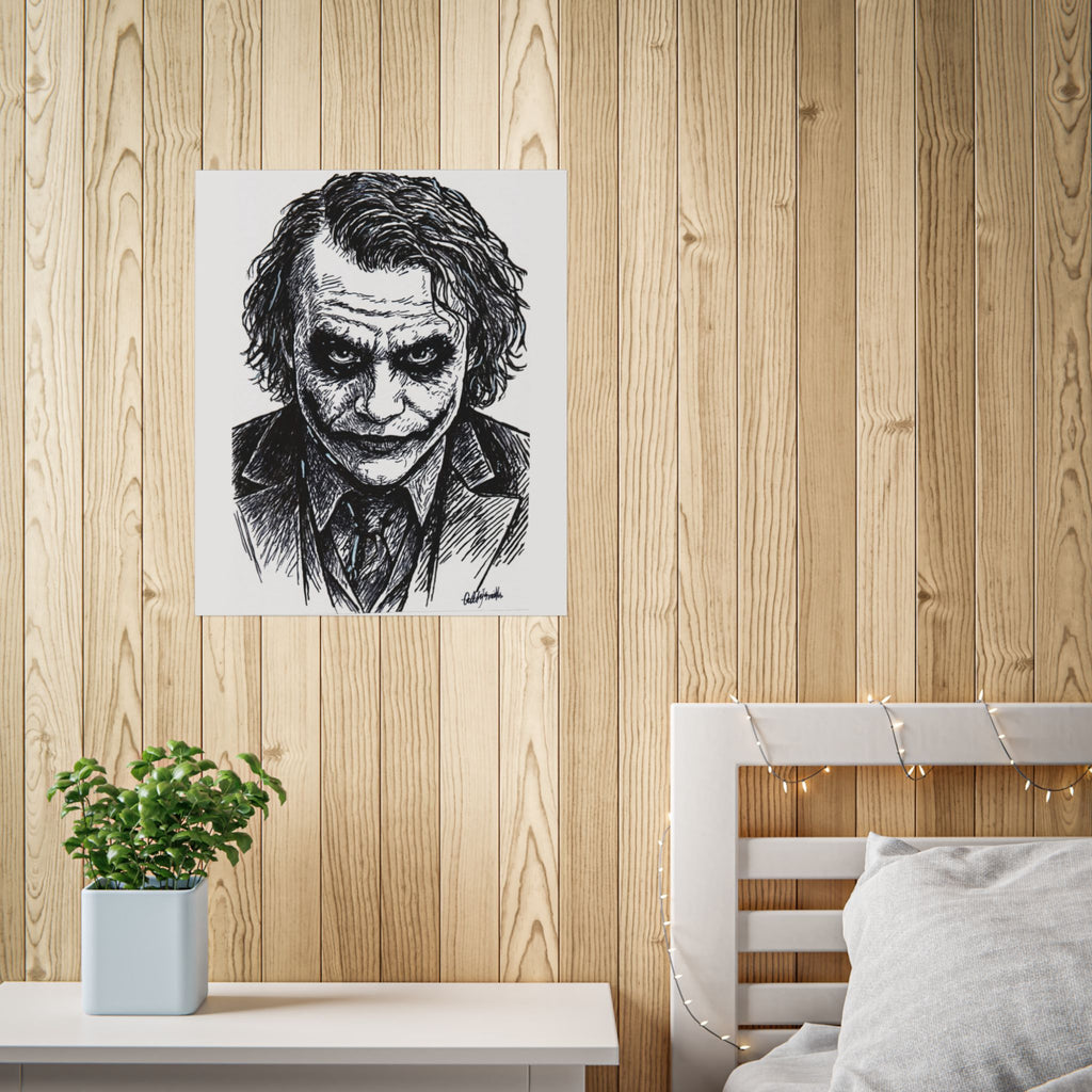 Sketch Portrait Poster — Dark Joker-Inspired Character Art (Unframed)