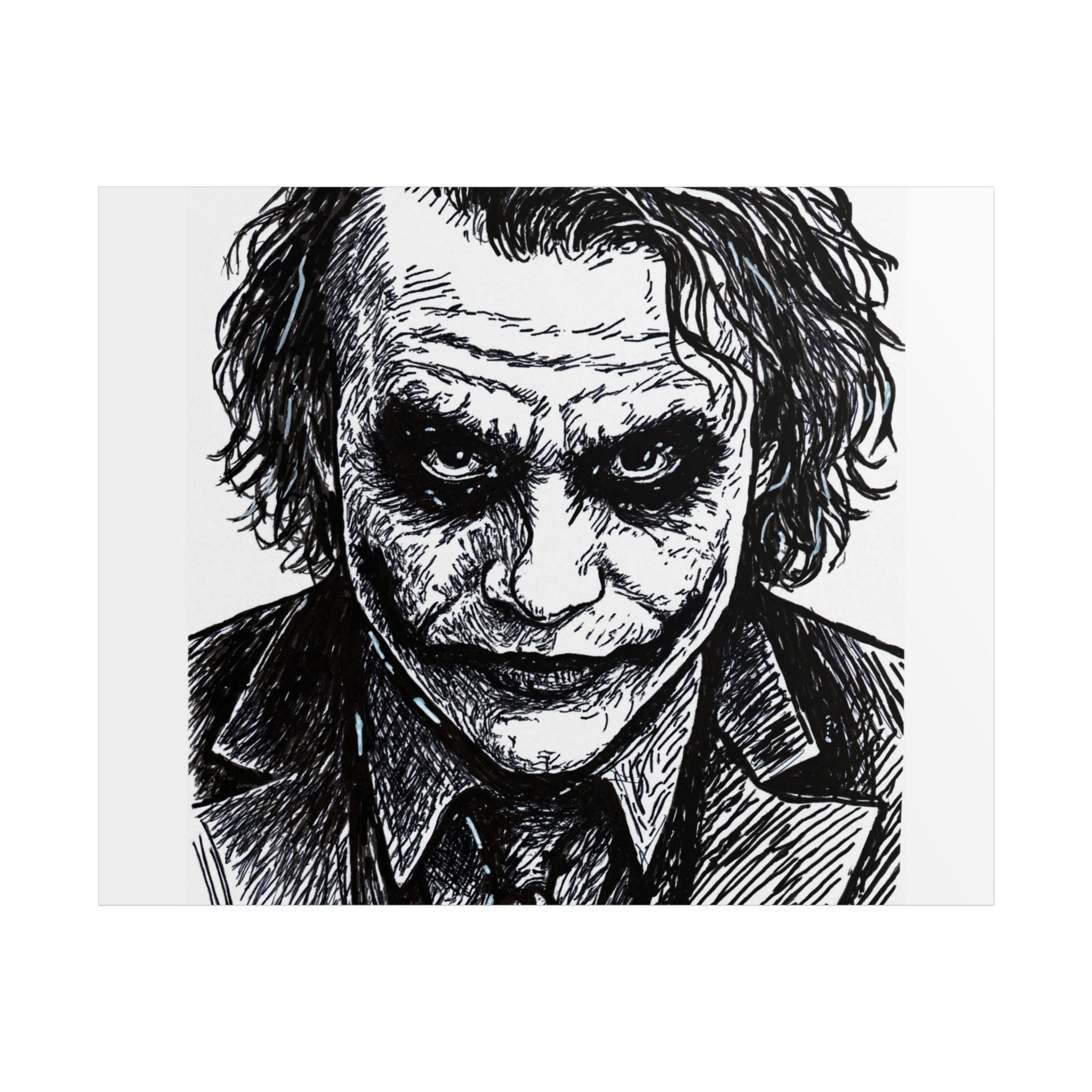 Sketch Portrait Poster — Dark Joker-Inspired Character Art (Unframed)