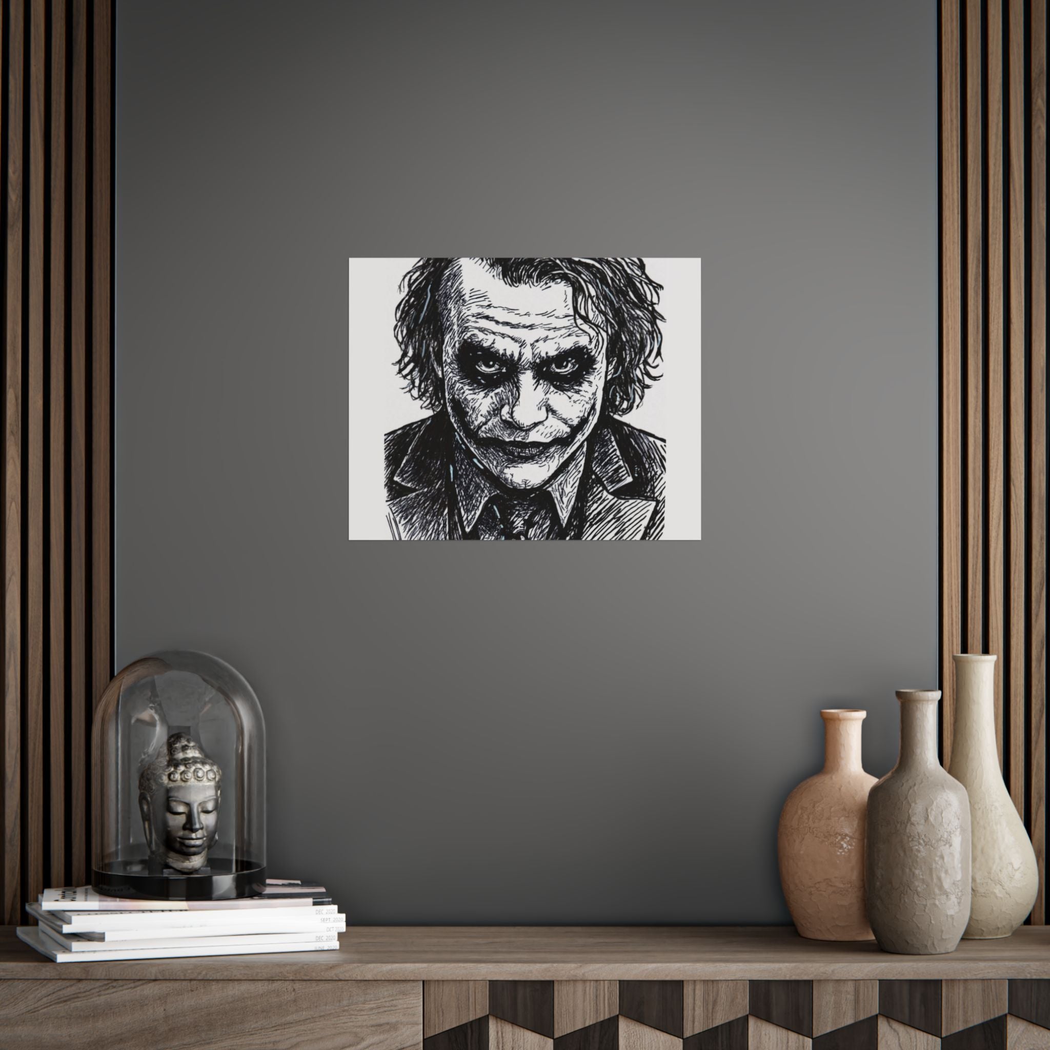 Sketch Portrait Poster — Dark Joker-Inspired Character Art (Unframed)