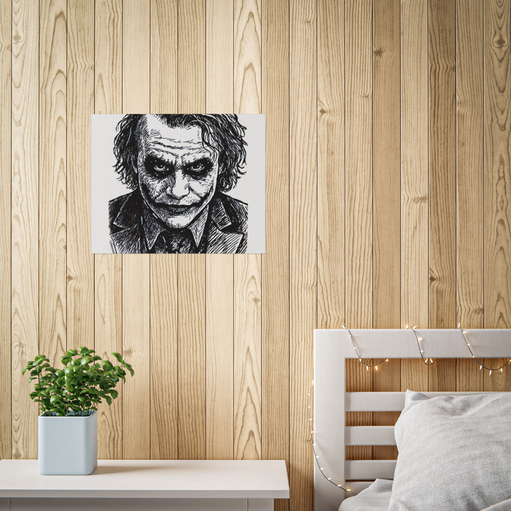 Sketch Portrait Poster — Dark Joker-Inspired Character Art (Unframed)