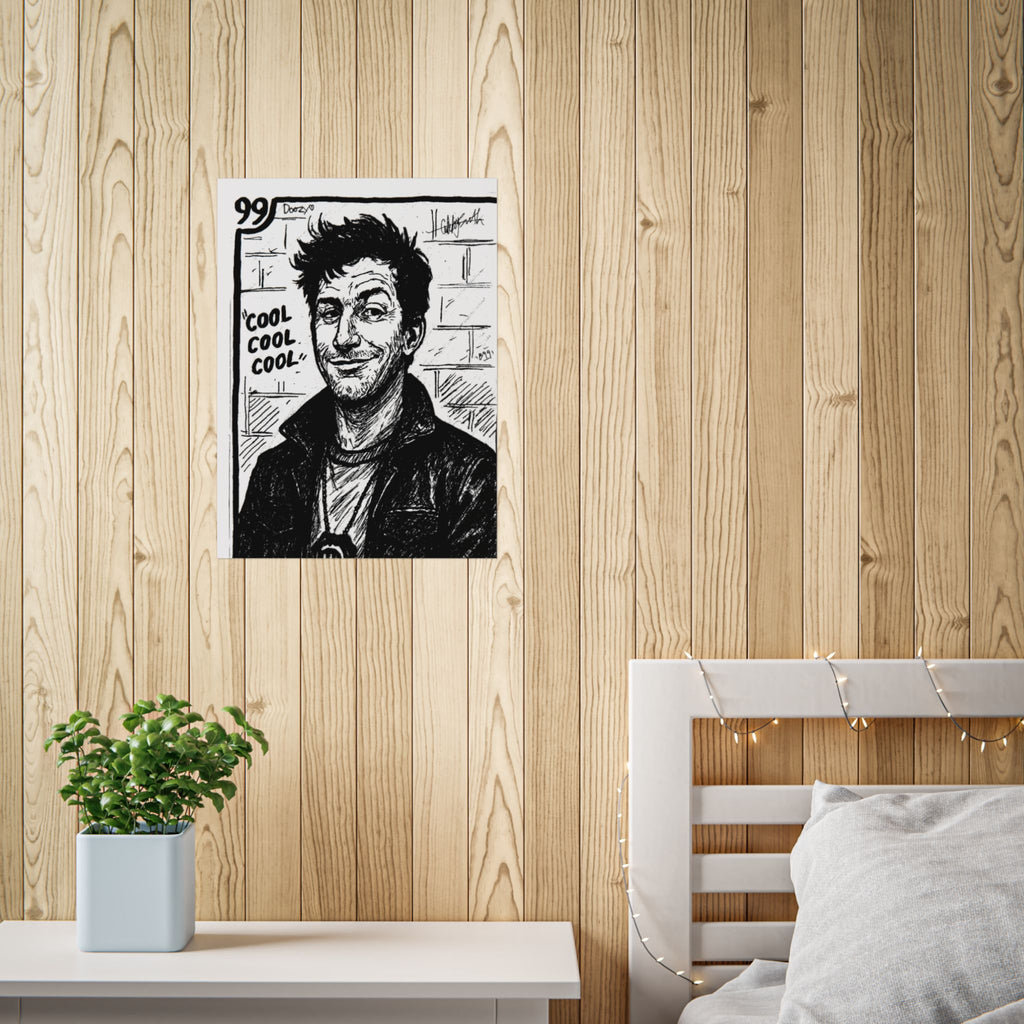 Jake Peralta Hand-Drawn 'Cool Cool Cool' Noir Portrait Print